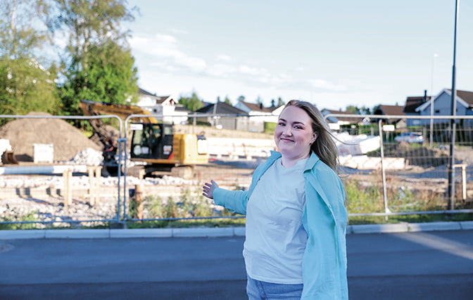 – Her skal jeg bo, jubler Eline - og gleder seg veldig til å kunne flytte inn neste sommer.